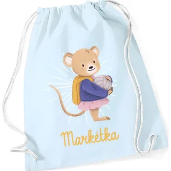 Sportovní vak TRK Vak na záda s vlastním jménem - MYŠKA Barva: Modrá