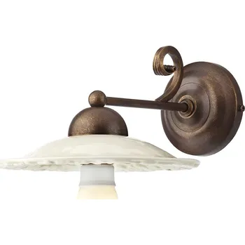 Redo LEA 02-900 + CF21 - Retro nástěnné svítidlo s keramickým stínidlem Ø 21,5cm (Nástěnná retro lampička )