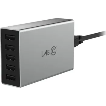 LAB.C X5 Pro, 5Port USB Hub - nabíječka - 5 portů, nabíječka, stříbrná LABC-596-SV