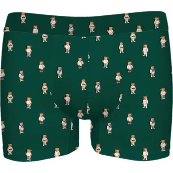 Pánské boxerky JOHN FRANK JFBDWPMOD506 Mini teddy Zelená XXL