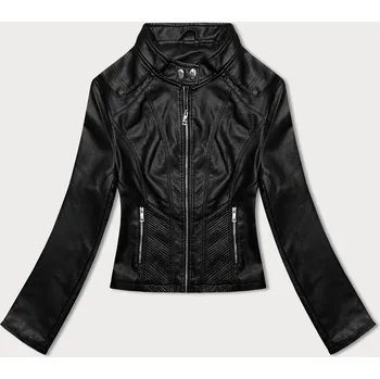 Černá dámská bunda ramoneska se stojáčkem J Style (11Z8111) odstíny černé S (36)