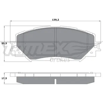 Brzdová destička Sada brzdových destiček, kotoučová brzda TOMEX Brakes TX 14-72