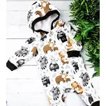 Kulišárny Teplákový overal rostoucí BEDEAR VELIKOST: 98, Barva nápletu: brown