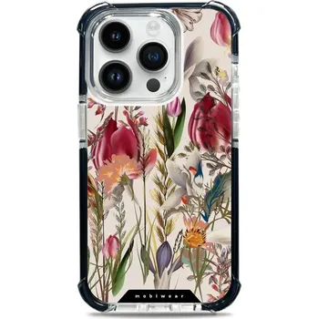 Pouzdro na mobilní telefon Odolný obal Mobiwear MagSafe Elite Bumper - Apple iPhone 14 Pro - D002D Rozkvetlá louka (Odolný kryt, pouzdro, obal Mobiwear Elite Bumper na mobil Apple iPhone 14 Pro - D002D Rozkvetlá louka, materiál Plast + TPU silikon + kov - zesílená ochrana telefonu,