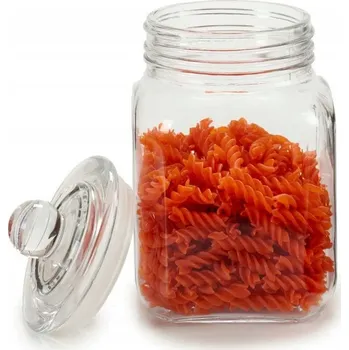 Dóza na potraviny Nádoba Zavařovací Sklenice na sypké potraviny, skleněná, 1,2 l