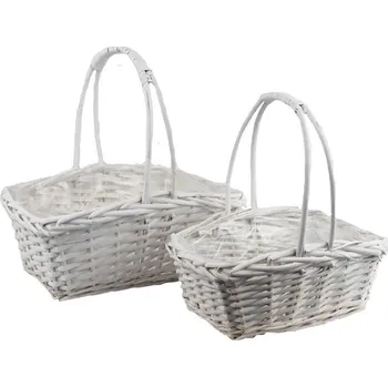 Truhlík Koš dekorační s plastem, 2 ks P2226