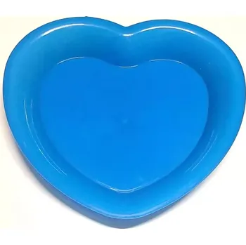 Talíř Toro Talířek, 4 ks, tvar srdce, modrý plast 263610mo