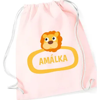 Sportovní vak TRK Vak na záda s vlastním jménem - LEV Barva: Růžová