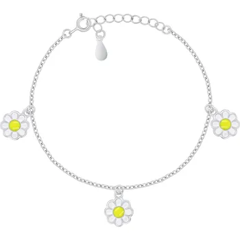 Náramek Brilio Silver Něžný stříbrný náramek s kytičkami BRC154W + 2 měsíce na vrácení zboží