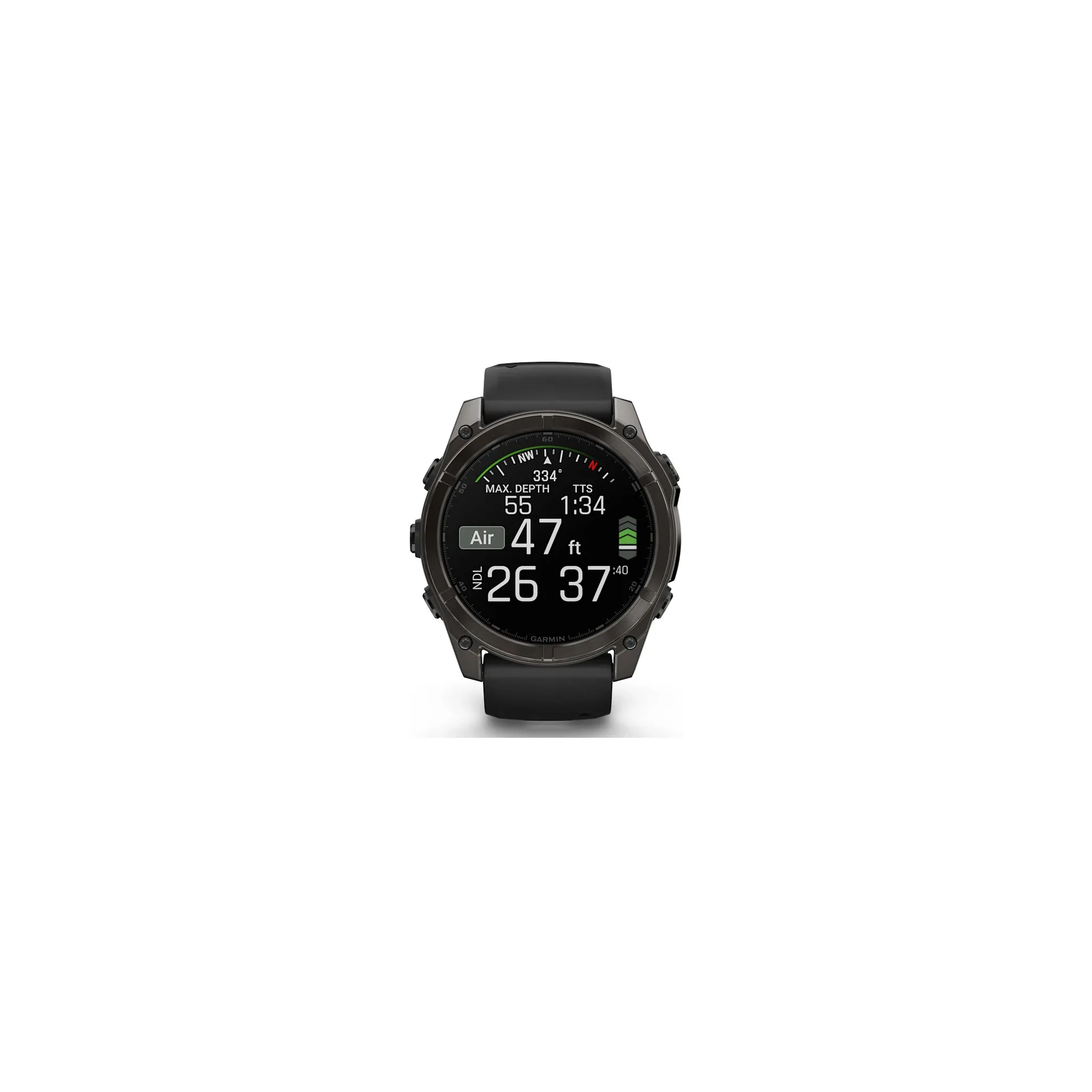 Fotografie 5 - Chytré hodinky Garmin fēnix 8 51 mm Sapphire Carbon Gray DLC Titanium Black/Gray Silicone Band