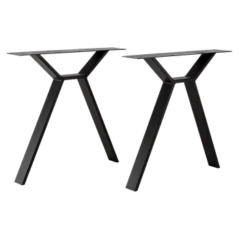 Stolová podnož CITYLINE Stolová noha Prag, 130 × 780 × 720 mm, černá, 2 ks 50101.1279.07010