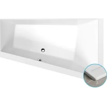 Vana Polysan TRIANGL R SLIM asymetrická vana 180x120x50cm, bílá