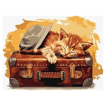 Set školních potřeb Malowanie po numerach - Gotowy do podróży 30x40cm