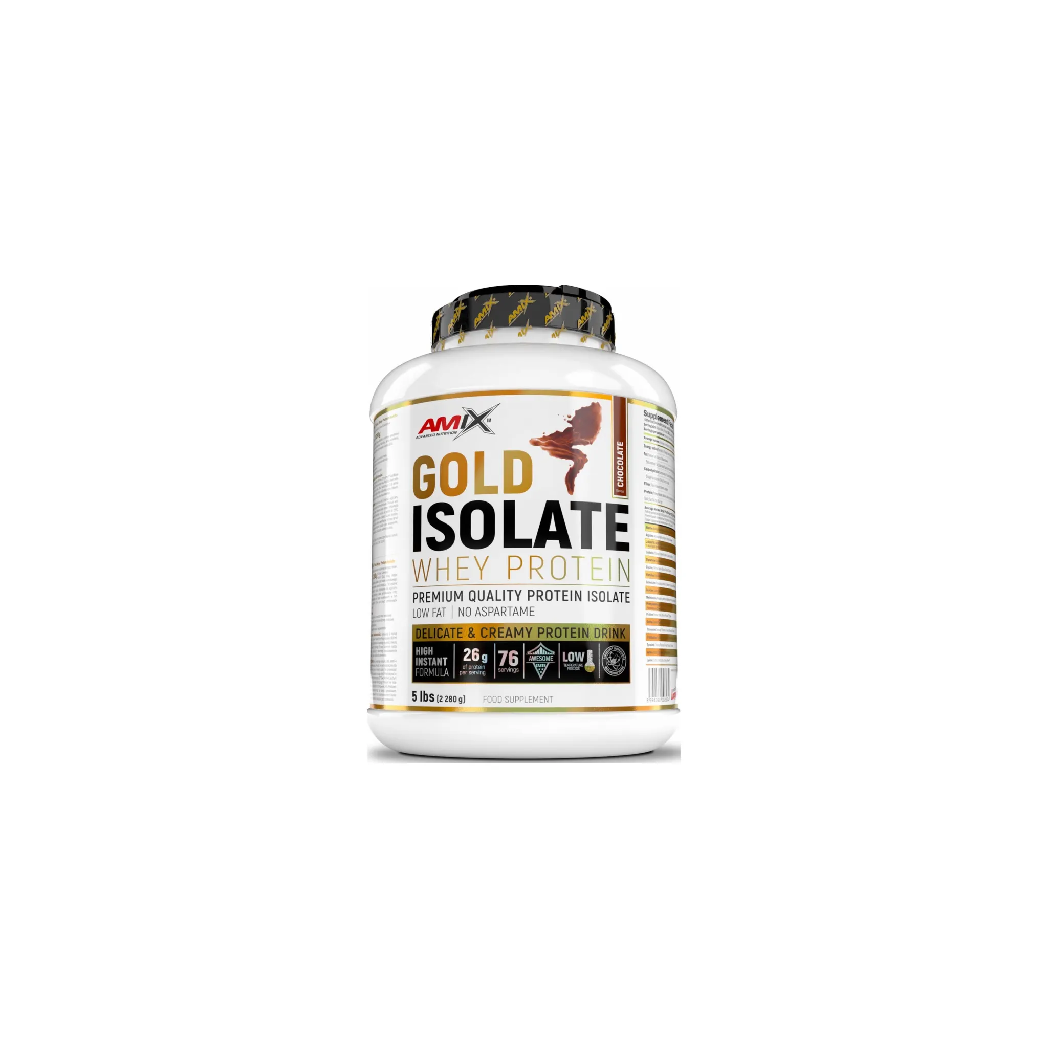 Fotografie 1 - Protein Amix Gold Whey Protein Isolate 2280 g čokoláda