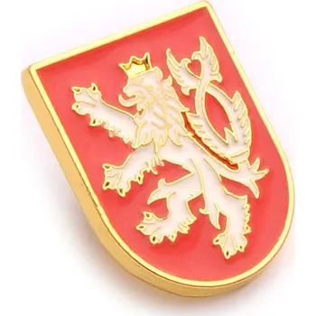 Odznak (pins) 20mm Český lev - barevný