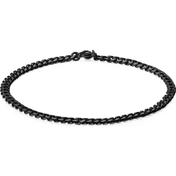 Náramek 3mm černý řetízkový náramek - Lucleon