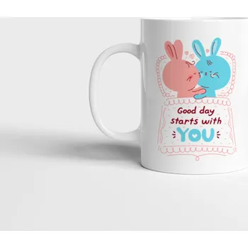 Hrnek Good day starts with YOU - Bílá