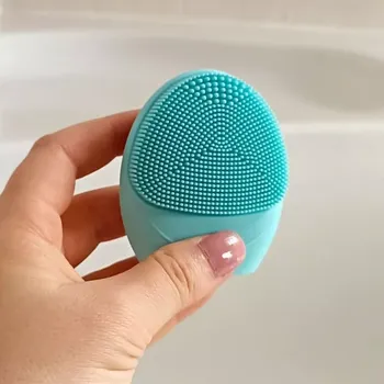 Elektrický čistič pleti Sonický kartáček na čištění pleti – jemná masáž a hloubkové čištění pro hladkou a svěží pokožku, mentolová