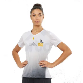 Dámské tričko Salomon SENSE TEE W - bílá/šedá XL