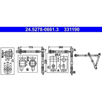 Brzdová hadice Brzdová hadice ATE 24.5278-0661.3