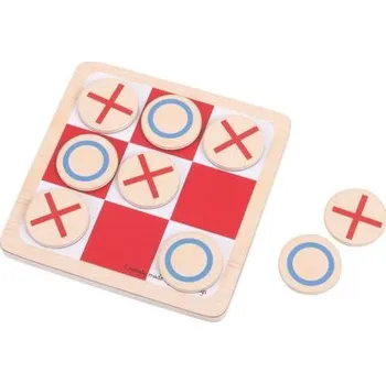 Dřevěná hračka Bigjigs Toys Dřevěné piškvorky, 11,5x11,5x1,2 cm