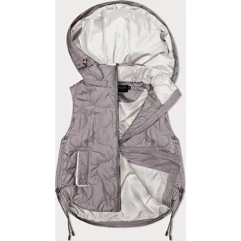 Dámská vesta Krátká dámská vesta v barvě cappuccino s odpínací kapucí BH Forever (BH-2414BIG) odstíny béžové 52