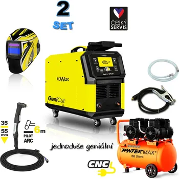 Svářečka KOWAX Plasmová řezačka GeniCut® 121LCD SET2, hořák 120A, 6 m