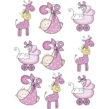 Vánoční dekorace Dřevěné ozdoby 2 -3 cm - baby růžové