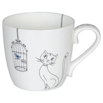 Hrnek - Kočka a ptáček v kleci / Cats and Birds