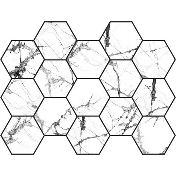 Stavební materiál EBS Lux hexagon 22,5x32,5 iceberg white lesklý 086.297.0108.05163