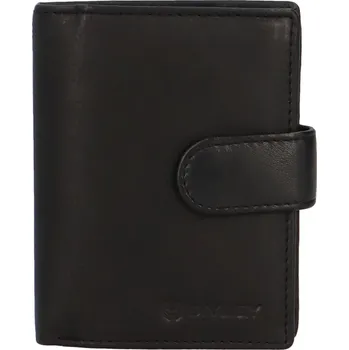 Peněženka Pánská kožená peněženka na výšku Diviley Seidys, černá