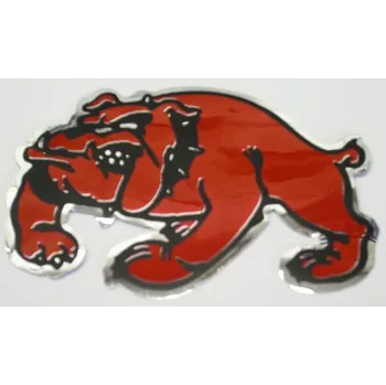 Samolepicí dekorace na vozidlo Samolepka naštvaný pes červená 2 kusy