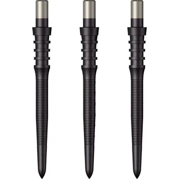 Příslušenství pro šipky Mission Kovové hroty Sniper - Micro Grip - Black - 28 mm
