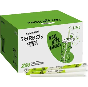Limetka, jedlá brčka SORBOS, 200ks