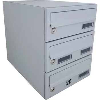 Železářství M26 schránka modulová 3ks jmenovka + jmenovka RAL 8002 / Hňedá