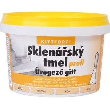 Tmel KITTFORT Sklenářský tmel profi do dřevěných a kovových rámů 1 kg 0110 - Šedá