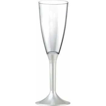 Sklenice Santex Šampusky s bílým podstavcem 12 cl 6 ks