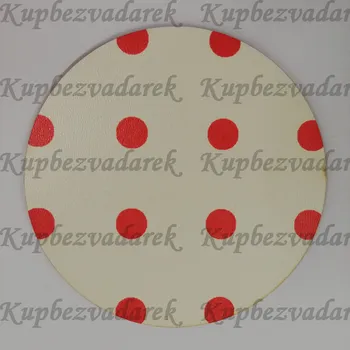 Podtácek sololak - kruh 15 cm - Červený puntík