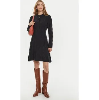 Dámské šaty Tommy Hilfiger Úpletové šaty WW0WW43085 Černá Regular Fit L