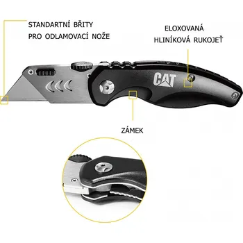 Pracovní nůž Caterpillar Pracovní řezací CAT 16,2 cm