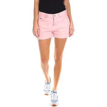 Dámské kraťasy Pepe Jeans Dámské kraťasy STRAIGHT SHORT HW Barva: růžová, Velikost: W26