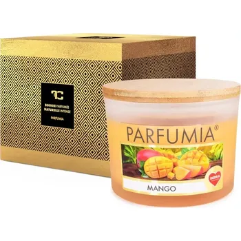 Svíčka INTENSE 2 KNOTY sójová vonná EKO svíce PARFUMIA® MANGO, 400 ml