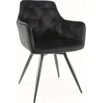 Jídelní židle MANGO VELVET černá