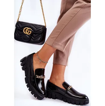 Dámské polobotky Lakované boty s řetízkem Anne Barva: Černá, Velikost: 36