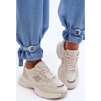 Dámské tenisky Modní Dámské Sportovní Boty S Síťovinou Venice Barva: Béžová, Velikost: 36