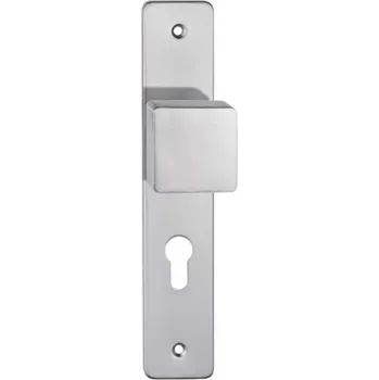 Dveřní kování Koule hranatá satén D Vložka 72mm Otočná pravá