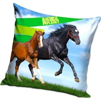 Povlak na polštářek POVLAK NA POLŠTÁŘ ANIMAL PLANET KONĚ, uni