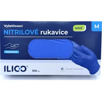 Vyšetřovací rukavice Rukavice vyšetřovací nitrilové - 100 ks velikost: M