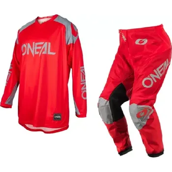 Moto dres A Motokrosový - enduro komplet dresu a kalhot ONEAL MATRIX RIDEWEAR červená/šedá velikost 38+XXL