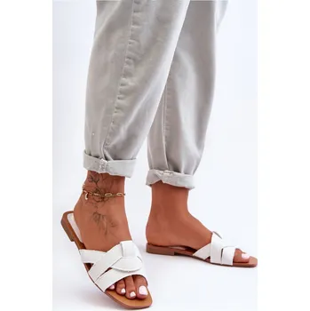 Dámské pantofle Dámské materiálové sandály Aversa Barva: Bílá, Velikost: 40
